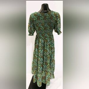 NWR: Green Floral Midi Dress - APRICOT Brand